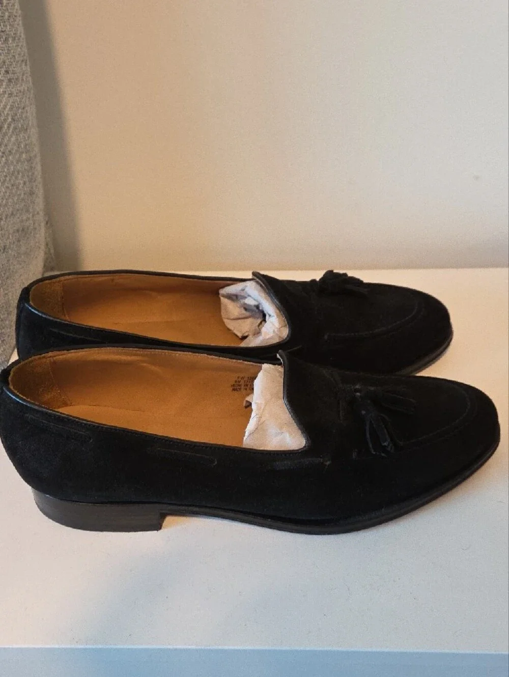 Suitsupply Black Suede Tassel Loafers